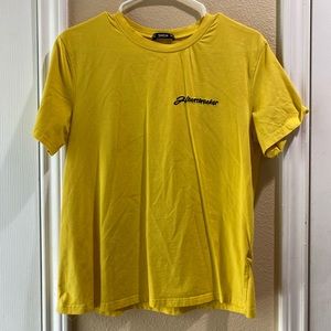 “heartbreaker” yellow graphics t-shirt